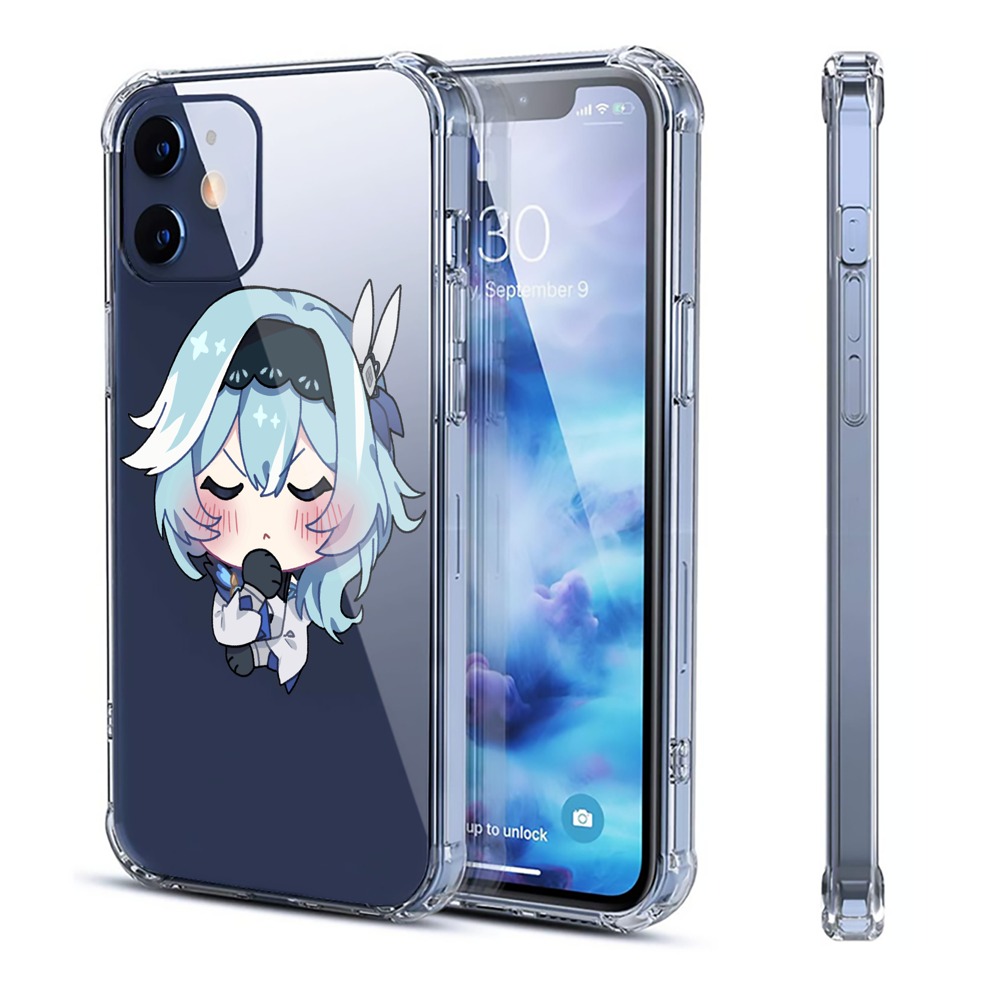 げんし神 优菈 ゆうら genshin Yūra 【iPhone 12シリーズ対応】透明スマホケース（クリアソフトケース）
